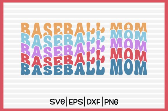 Baseball Mom Retro SVG: Graphics for Crafts & Brands