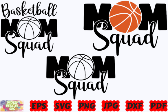 Basketball Mom Squad SVG: Graphics for Crafts