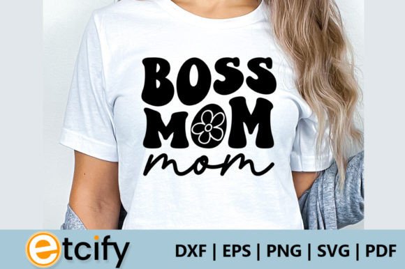 Boss Mom Retro SVG: Graphics for Crafts