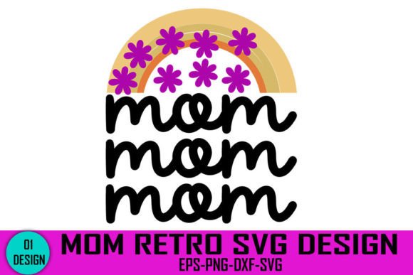 Mom Retro SVG: Perfect Graphics for Crafts
