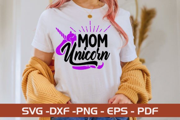 Mom Unicorn SVG Design for Crafts and Graphics