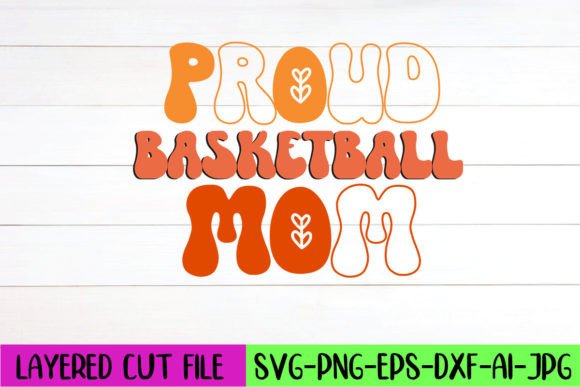 Proud Basketball Mom Retro SVG: Crafts & Graphics