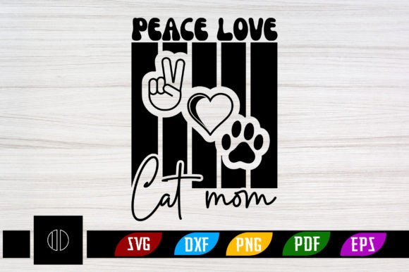 Retro Cat Mom SVG: Graphics for Crafts & Branding