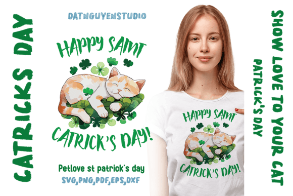 St. Patrick's Day Cat Mom Graphics for Crafts