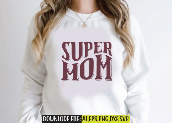 Super Mom Retro SVG: Graphics for Crafts
