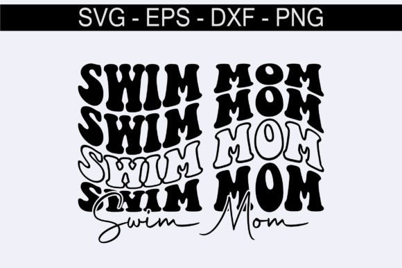Swim Mom Retro SVG: Graphics for Crafts & Branding